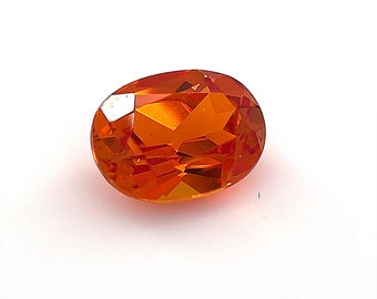 Lab Grown Orange Sapphire Oval Cut AAA Quality Available in 6x4mm - 10x8mm