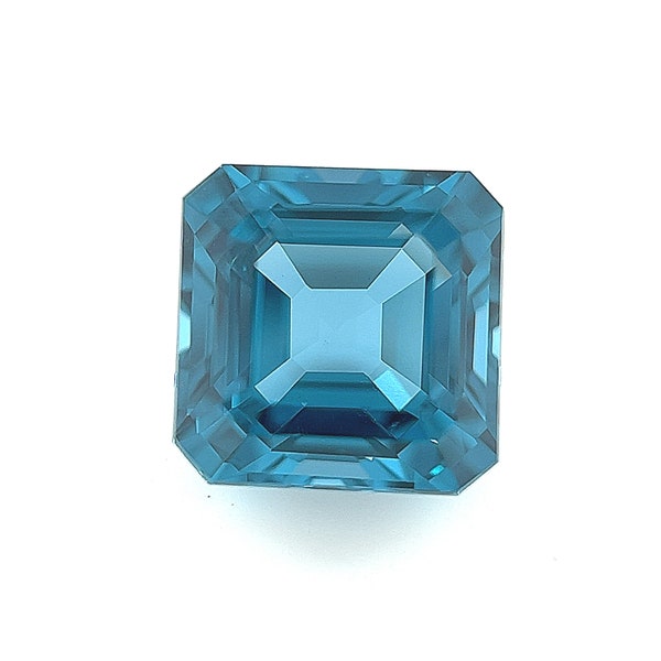 Synthetic London Blue Topaz Spinel Asscher Cut AAA Quality for Jewelry Making, Cut on German Machines Available in 5x5MM - 8x8MM