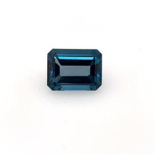 Natürlicher Smaragdschliff-London-Blautopas AAA-Qualitäts-Lose Edelstein erhältlich von 5 x 3 MM-20 x 15 MM
