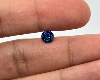 Synthetic Round Cut Swiss Made Rough Blue Sapphire from 1.5MM-16MM