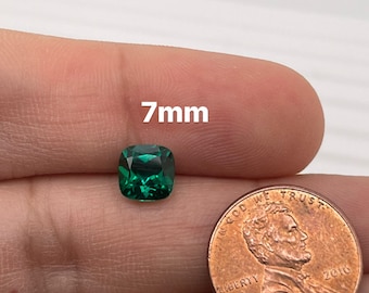 Lab Created Emerald Cushion shape AAA Quality Available in 4MM-10MM