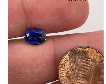 Synthetischer blauer Saphir - 4 x 3 mm - 18 x 13 mm Ovalschliff - Edelstein