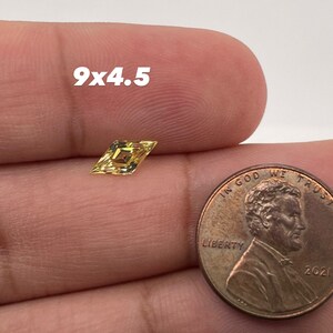 Synthetic Yellow Sapphire Swiss Made Lozenge Cut AAA Quality Available in 4x2MM -12x6MM image 9