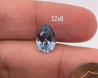 Spinelle aigue-marine cultivée en laboratoire, taille poire, qualité AAA Disponible en 5 x 3 mm - 12 x 8 mm