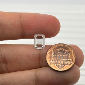 10x7mm AAA Qualität weißer Moissanit im Porträt Schliff | Loser Smaragd Edelstein