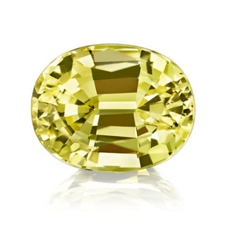 Synthetic Yellow Sapphire Oval Shape Swiss Made AAA Quality Precision Cut Available in 6x4MM -12x10MM image 2