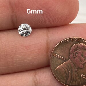 loose round moissanite for jewelry making