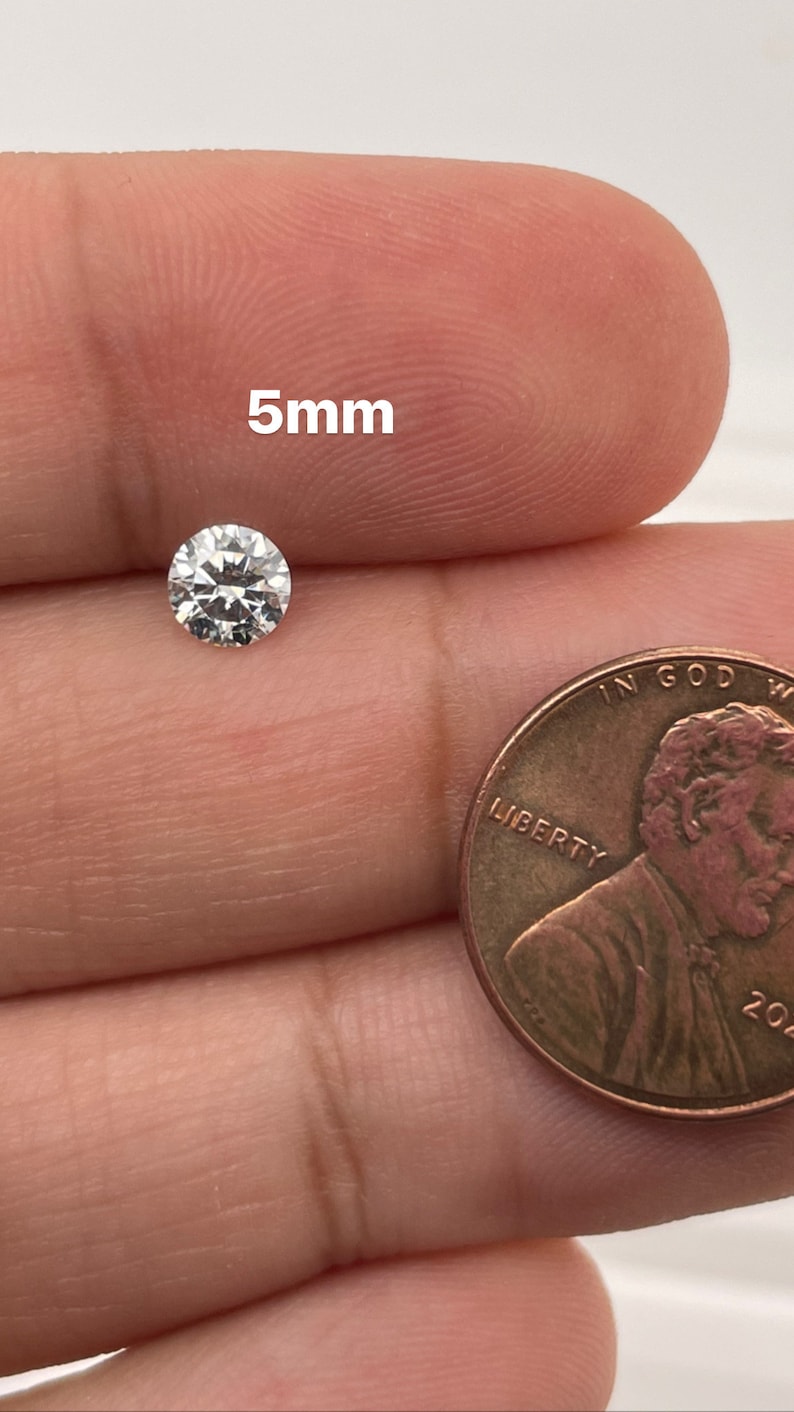 loose round moissanite for jewelry making