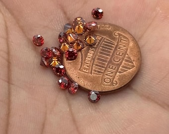 Garnet Red Moissanite Round Loose Stone | VVS1 Brilliant Cut Gemstone | Jewelry Making