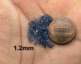Light Blue Sapphire Gemstones Round Shape- AA Quality - Small Parcels 1.05mm - 1.90mm