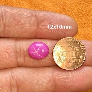 Lab Created Synthetic Star Ruby Oval Cabochon Loose Stones from 6x4mm - 14x10mm