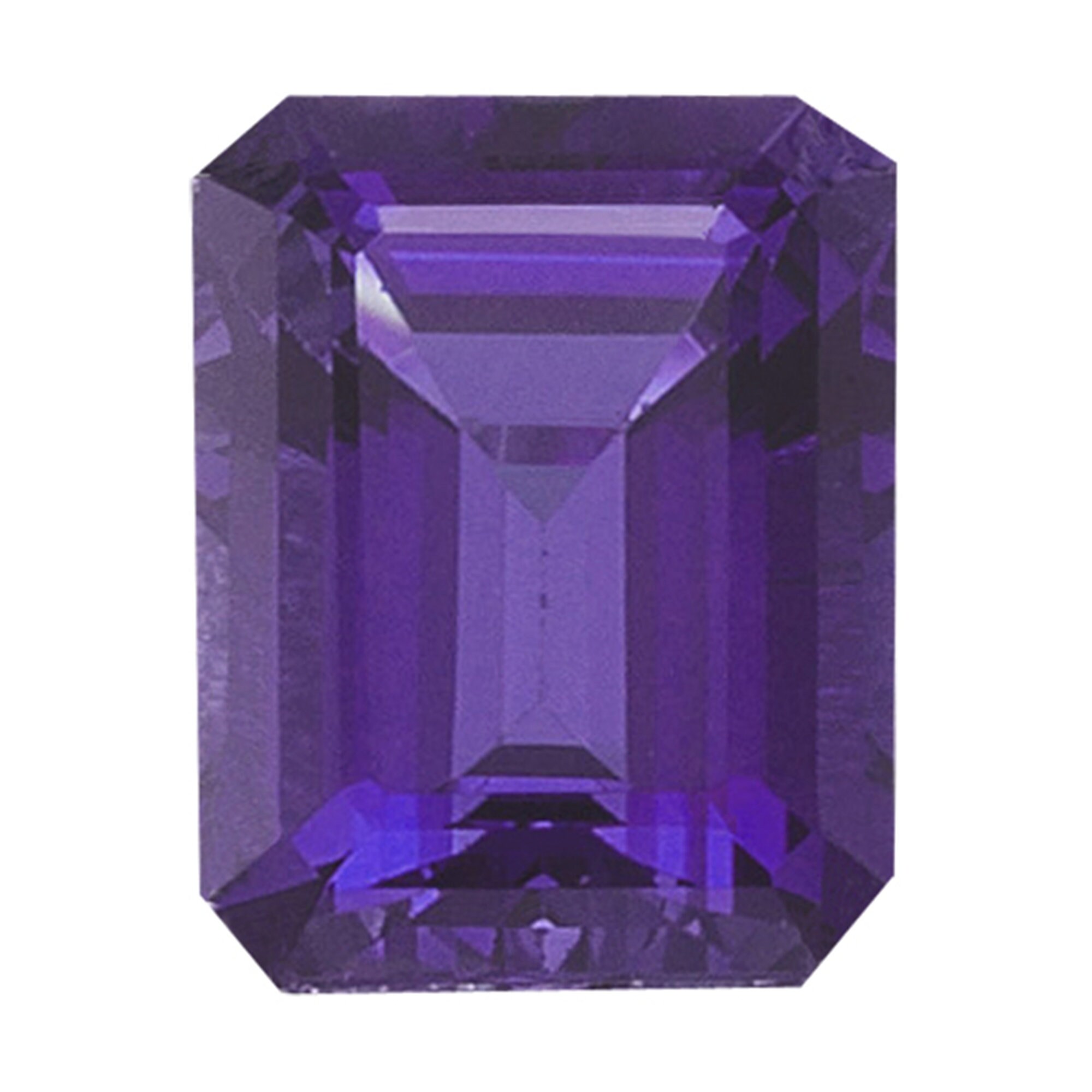 thumbnail image 2 of Natural African Amethyst Gemstone - 12x10mm Emerald Cut, AAA Quality (5.60 TCW) 2 of 5