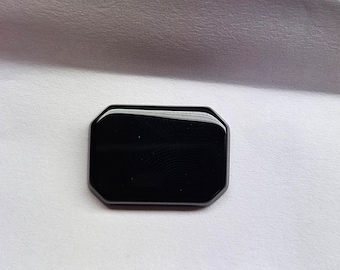 Natural Black Onyx Octagon Buff Top-cut Calibrated Cabochon Available in 7x5MM-18x13MM