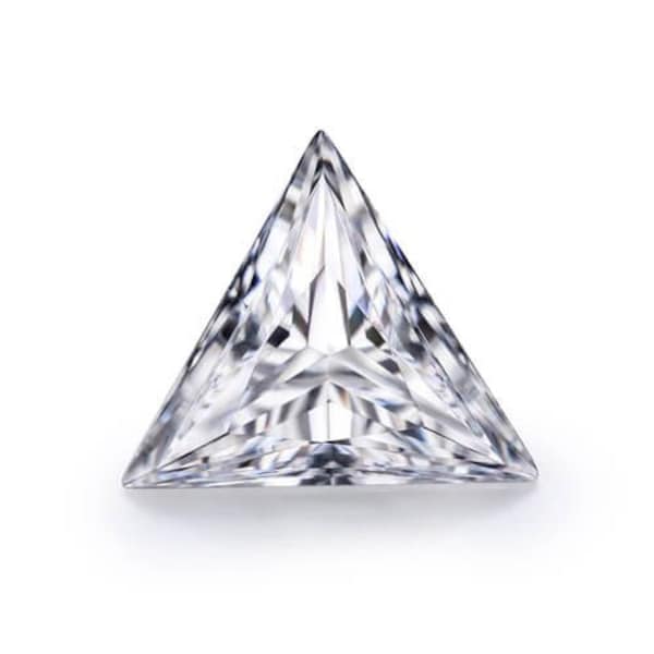 Lab Grown White Moissanite Triangle Shape Eye Clean Quality DEF Color Available in 3MM - 6MM