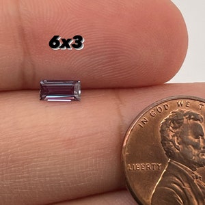 Lab Created Alexandrite Baguette shape AAA Quality from 2x1 mm 17x4mm image 8