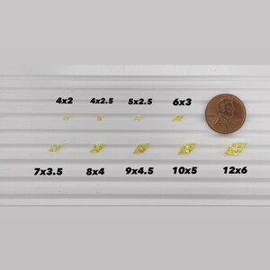 Synthetic Yellow Sapphire Swiss Made Lozenge Cut AAA Quality Available in 4x2MM -12x6MM image 10
