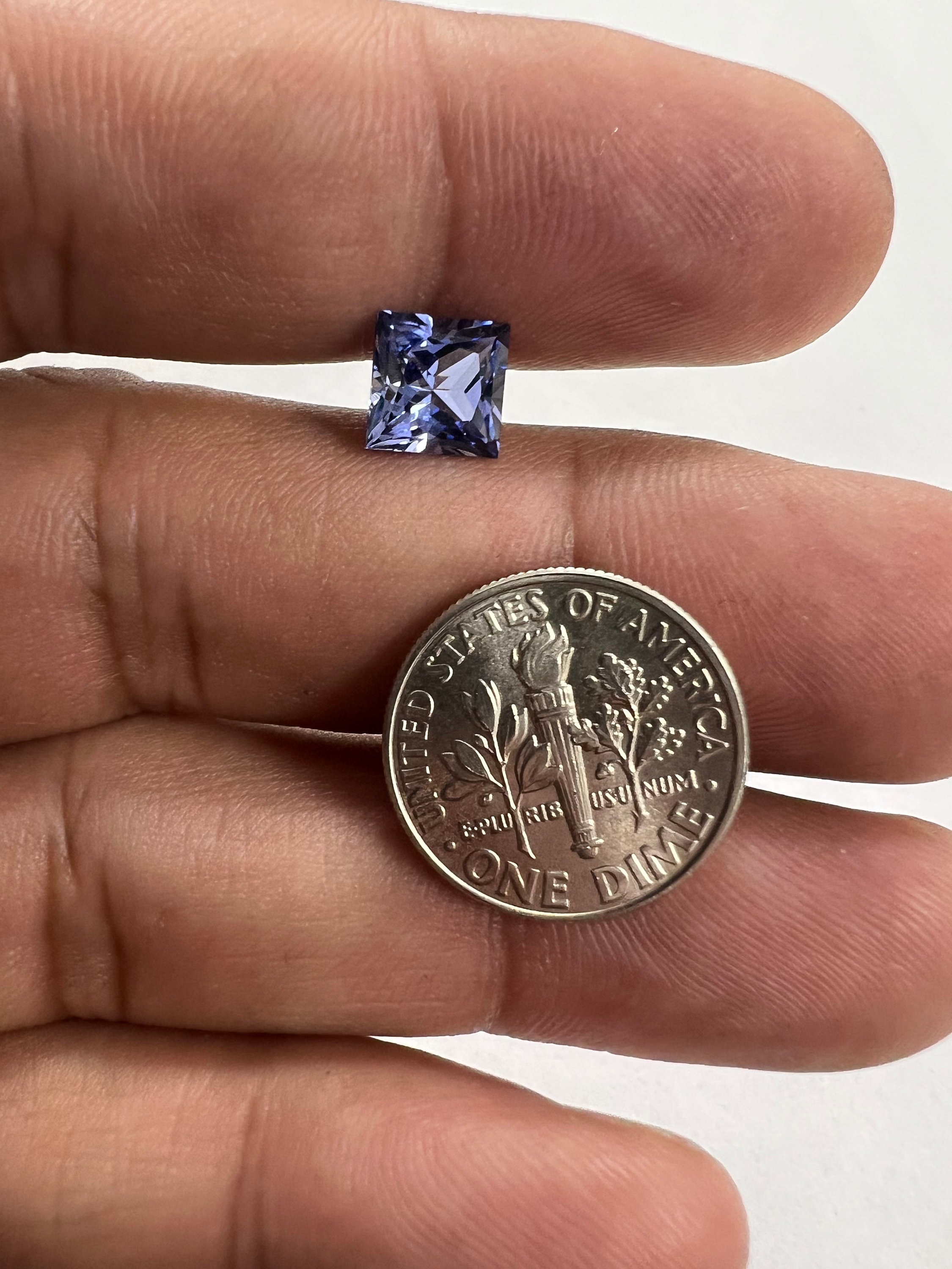 Lab Grown Ceylon Light Blue Sapphire Square-Princess Cut AAA quality Precision Cut Available in 3x3mm - 7x7mm