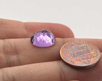 Loose Rose Amethyst Oval Rose Portuguese Cut With Faceted Top and Flat Bottom Available in 12x10mm