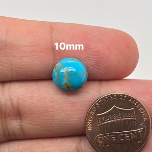 Natural Kingman Turquoise Round Shape Calibrated Cabochon Available in 4MM-10MM