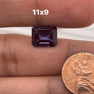 Lab Created Alexandrite Emerald shape AAA Quality from 4x3MM-18x13MM 11x9mm