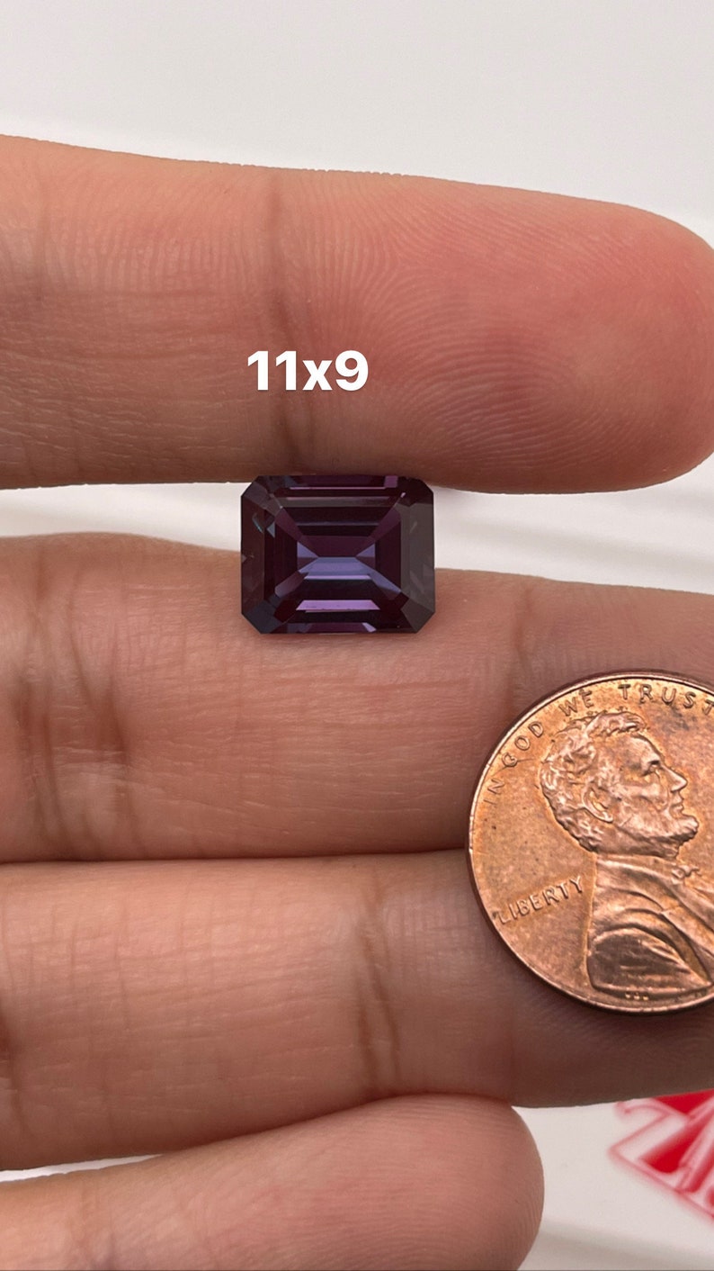 Lab Created Alexandrite Emerald shape AAA Quality from 4x3MM-18x13MM 11x9mm