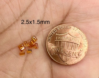 Precious Loose Citrine Baguettes - A Quality Gemstones, Sizes 2x1.5mm to 4x2mm (Set of 10) for Unique Designs