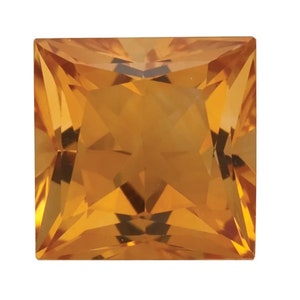 Natural Citrine Square Shape Faceted AA/A Quality Gemstone Available in 2x2MM-8x8MM