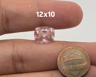 Lab Created YAG Morganite 7x5mm - 12x10mm | Pink Cushion Stone — Collector & Designer Gift