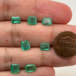 Natural Colombian Emerald Square Cut Loose Gemstone | Green Emerald for Engagement Ring, Fine Jewelry Making, May Birthstone