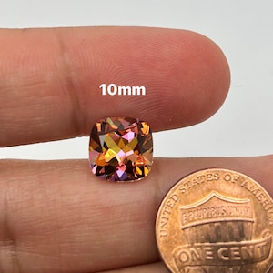 Natural Sunrise Mystic Topaz Almofada em forma de pedra preciosa facetada de qualidade AAA disponível em 5x5MM-10x10MM