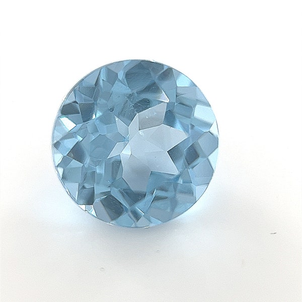 Lab Grown Aquamarine Spinel Round Cut AAA Quality Available in 1.5mm - 12mm