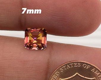 Natural Sunrise Mystic Topaz Asscher Cut AAA Kwaliteit Gefacetteerde Edelsteen Verkrijgbaar in 5x5MM-10x10MM