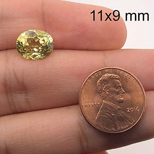 Synthetic Yellow Sapphire Oval Shape Swiss Made AAA Quality Precision Cut Available in 6x4MM -12x10MM 11x9mm
