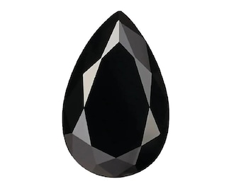 Lab Grown Black Moissanite Pear Cut Eye Clean Quality DEF Color Available in 7x5MM-9x6MM