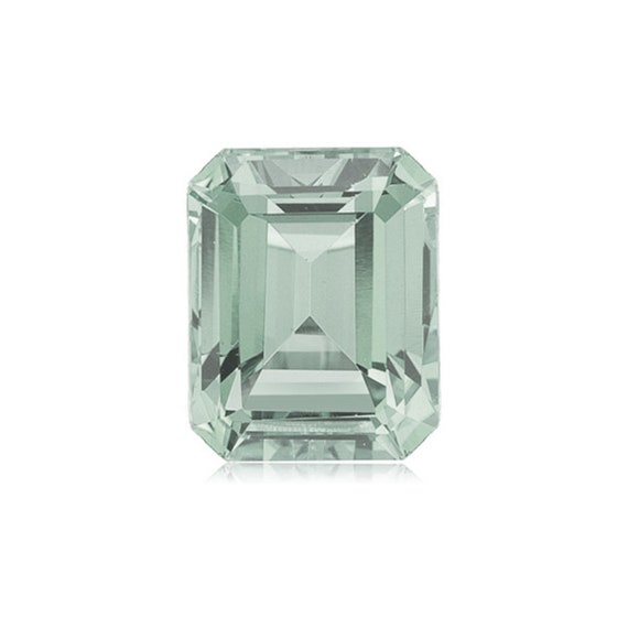 GREEN AMETHYST 8 x 6 MM EMERALD CUT AAA ALL NATURAL
