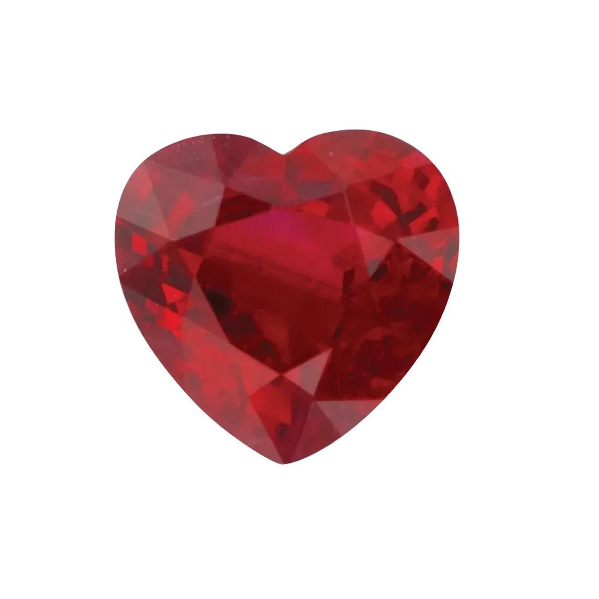 Natural Ruby Heart Shape AA A Quality Gemstone Available in 3MM 5MM