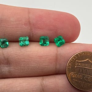 Natural Colombian Emerald Square Cut Loose Gemstone | Green Emerald for Engagement Ring, Fine Jewelry Making, May Birthstone
