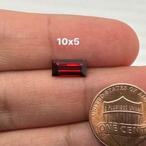 Natural Garnet Baguette Cut AAA Quality Available in 3x1.5MM-14x7MM