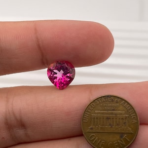 Natural Pink Topaz Heart AAA Loose Gemstone Available in 3MM-10MM