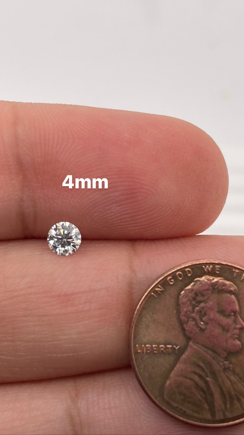 brilliant cut moissanite diamond alternative stone