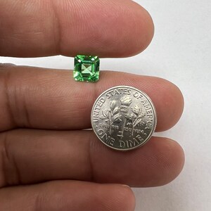 Lab Grown Green Sapphires Asscher Cut AAA Quality Finest German Cut Gemstones Eco-Friendly First of its kind Amazing Green Color 8mm