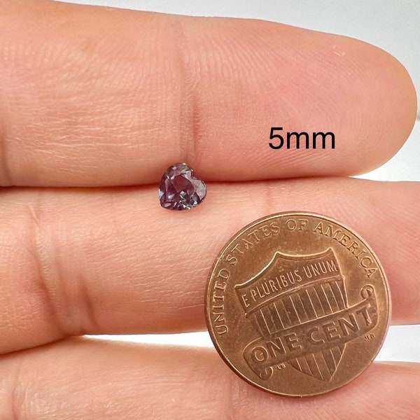 Lab Created Alexandrite Heart shape AAA Quality from 3MM-10MM