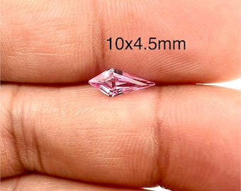 Synthetic Kite Shape Swiss Made Rough Pink Sapphire Precision Cut from 5x2.25MM-14x6.5MM