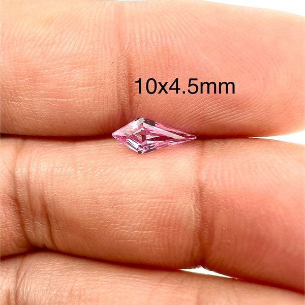 Synthetic Kite Shape Swiss Made Rough Pink Sapphire from 5x2.25MM-14x6.5MM