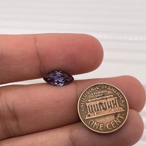 Alexandrita criada em laboratório, formato Marquise, qualidade AAA, de 2,5 x 1,25 mm a 12 x 6 mm