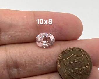 YAG Morganite Gemstone | Lab Created Pink Oval 6x4mm-14x10mm — Custom Jewelry & Designer Stone