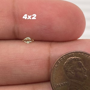 Synthetic Yellow Sapphire Swiss Made Lozenge Cut AAA Quality Available in 4x2MM -12x6MM image 3