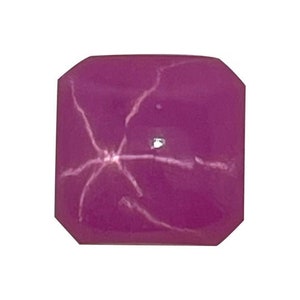 Lab Created Synthetic Star Ruby Square Shape Cabochon Available in 7mm