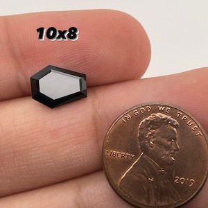 Natural Coffin Shape Faceted Black Onyx AAA Quality Available in 5x3MM-10x8MM