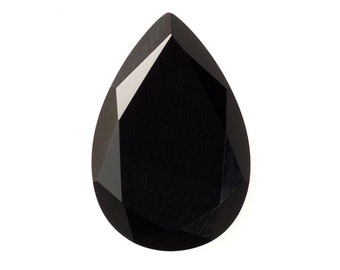 Natural Pear Faceted Black Onyx Available in 5x3MM-18x13MM